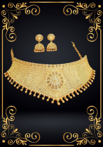 Grand Choker Necklace Jhumki Earring Combo