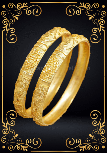 Leaf Design Plain Forming Bangle Shop Online Two Gram Gold Jewellery