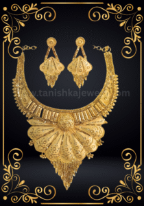 Two Gram Gold Bridal Forming Plain Choker Necklace Jhumki Earring