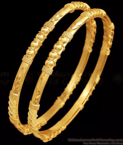 Threaded Type Four Bubble Slim Bangle