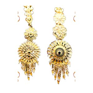 New Plain Gold Forming Dangler Earring – gold plated jewellery by Tanishka Jewels
