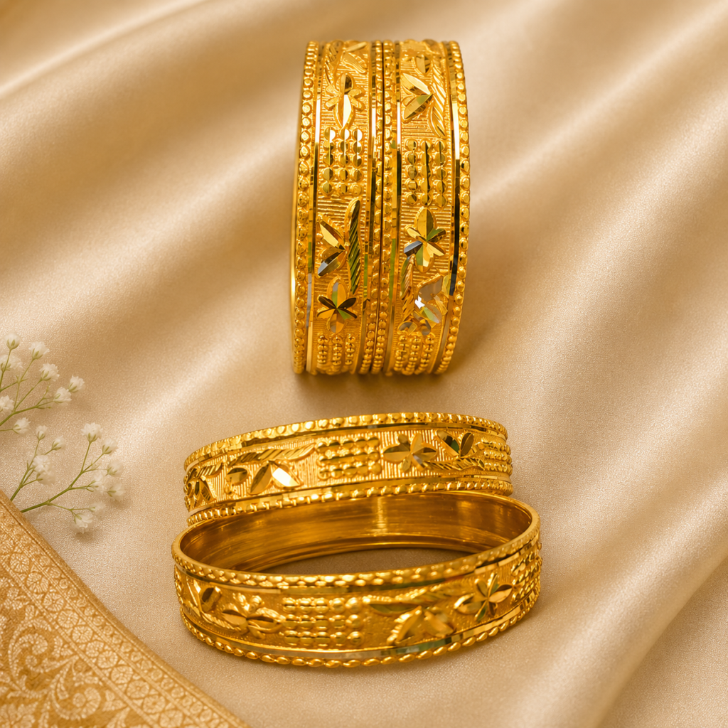 Bangle Pair – gold plated jewellery by Tanishka Jewels