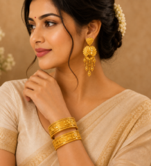Bridal Six Set Bangles – gold plated jewellery by Tanishka Jewels