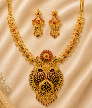 Bridal Necklace Dangler Earring Combo – gold plated jewellery by Tanishka Jewels