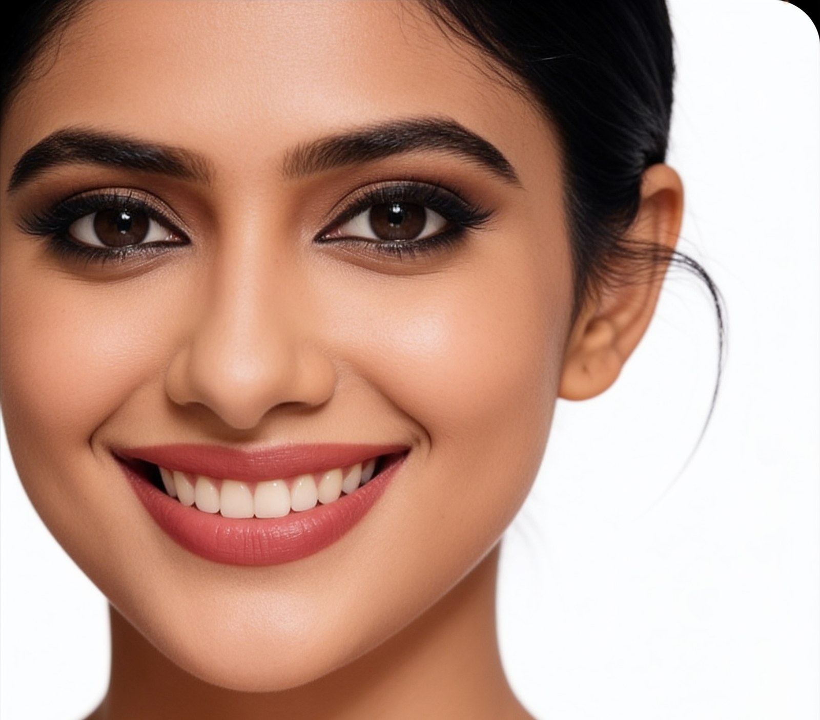 Tanishka Jewels gold plated jewellery model smiling portrait