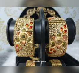 Gold plated Forming Bangle Collections Bridal Wear – gold plated jewellery by Tanishka Jewels