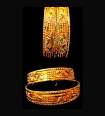 Plain Forming Two Set Bangle Two Gram Gold Jewellery – gold plated jewellery by Tanishka Jewels
