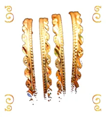 Leaf Design Bangle Set – gold plated jewellery by Tanishka Jewels