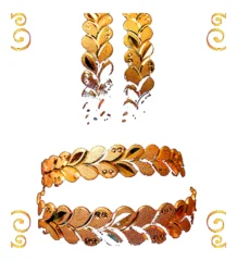 Flower Design Bangle – gold plated jewellery by Tanishka Jewels