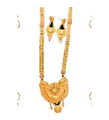 Latest Water Drop Design with White Stone Full Net Pattern Chain Women's Necklace – gold plated jewellery by Tanishka Jewels