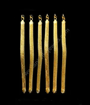 Men's wide gold plated bracelet