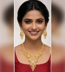 Multilayer Necklace Set Floral Set
