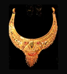 Necklace Wide 2.5 L with Mina – gold plated jewellery by Tanishka Jewels