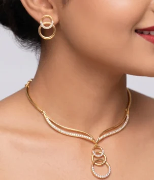 Premium AD Necklace- Circular Pendant