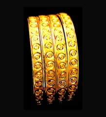 Plain Gold Two Set Forming Bangle – gold plated jewellery by Tanishka Jewels