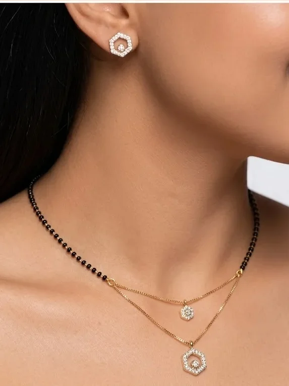 Mangalsutra on a model