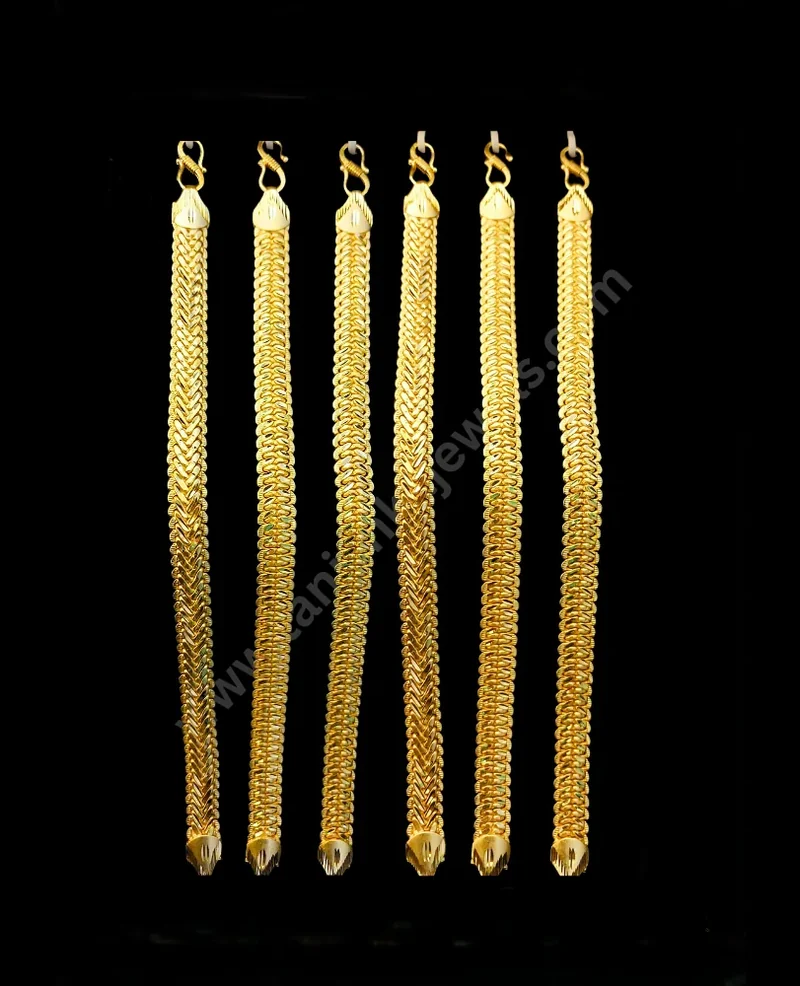 Men's wide gold plated bracelets